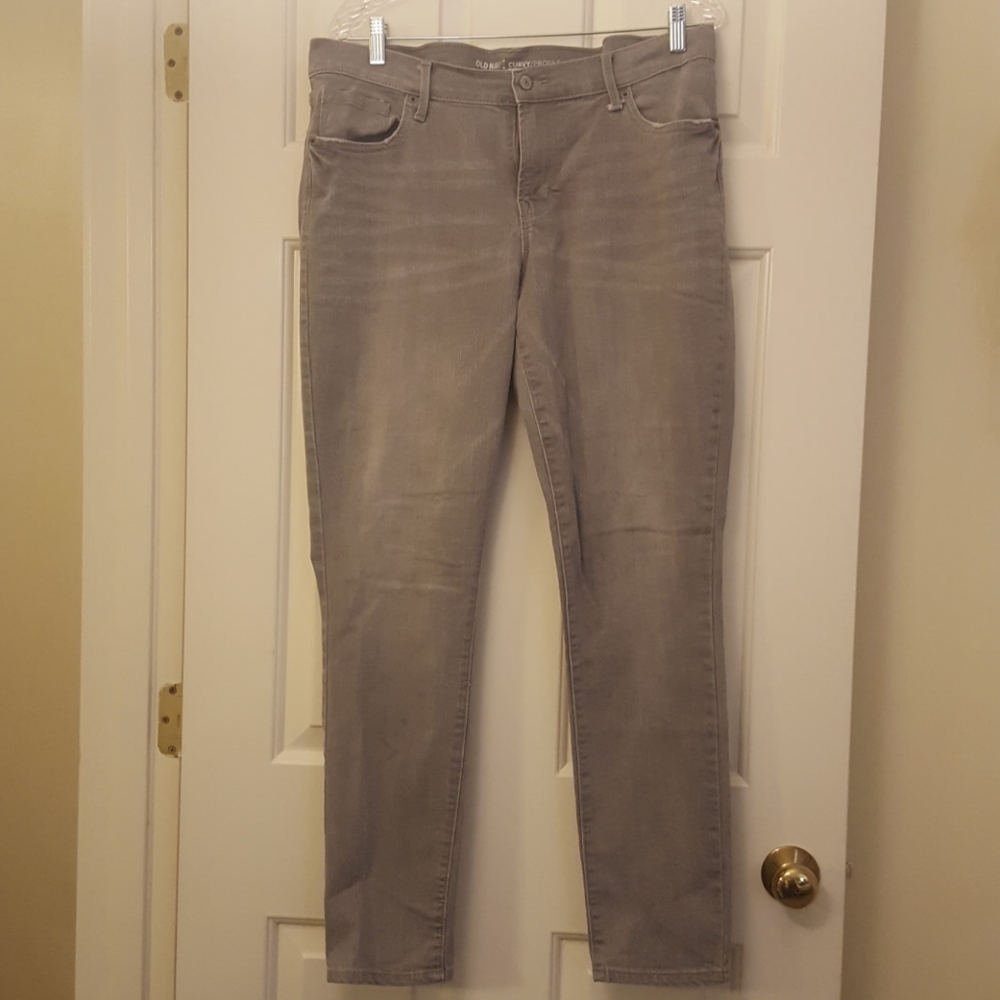 Gray stonewashed jeans